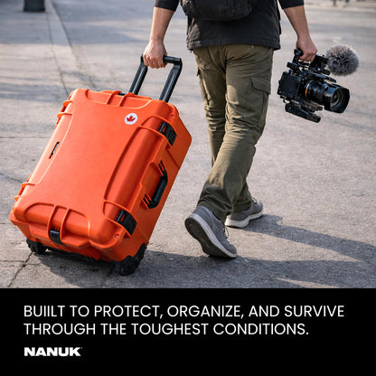 NANUK 960 Hard Case with Cubed Foam – Waterproof Travel Camera Hard Case with Wheels, 25.4” x 20” x 14.5”, Dustproof and Impact-Resistant, Ideal for Heavy Loads – Black