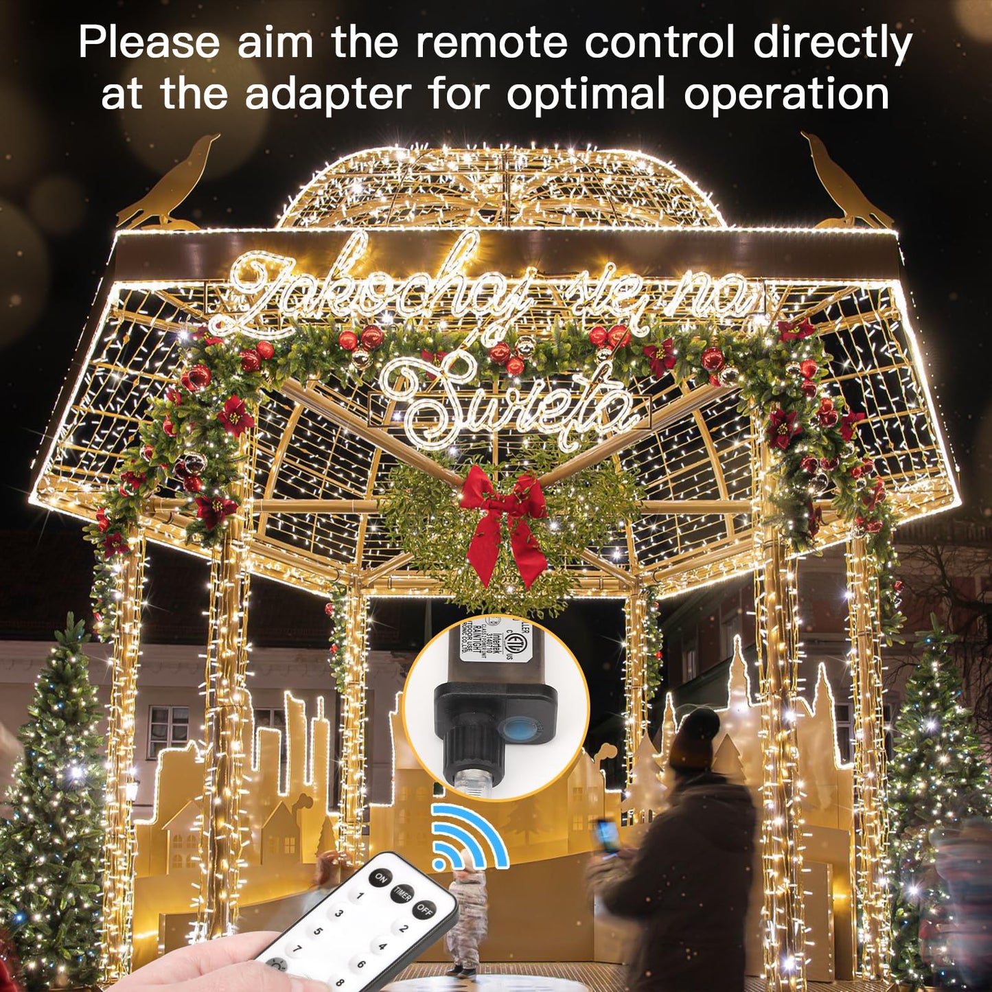 suddus 200 Led Connectable Christmas Lights Outdoor Waterproof, 66ft Fairy Lights Plug in with Remote, Warm White Christmas Tree Light Indoor for Bedroom, Dorm, Xmas Party, Porch, Patio, Garden Decor