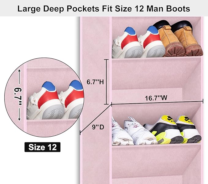SLEEPING LAMB Over The Door Shoe Organizer