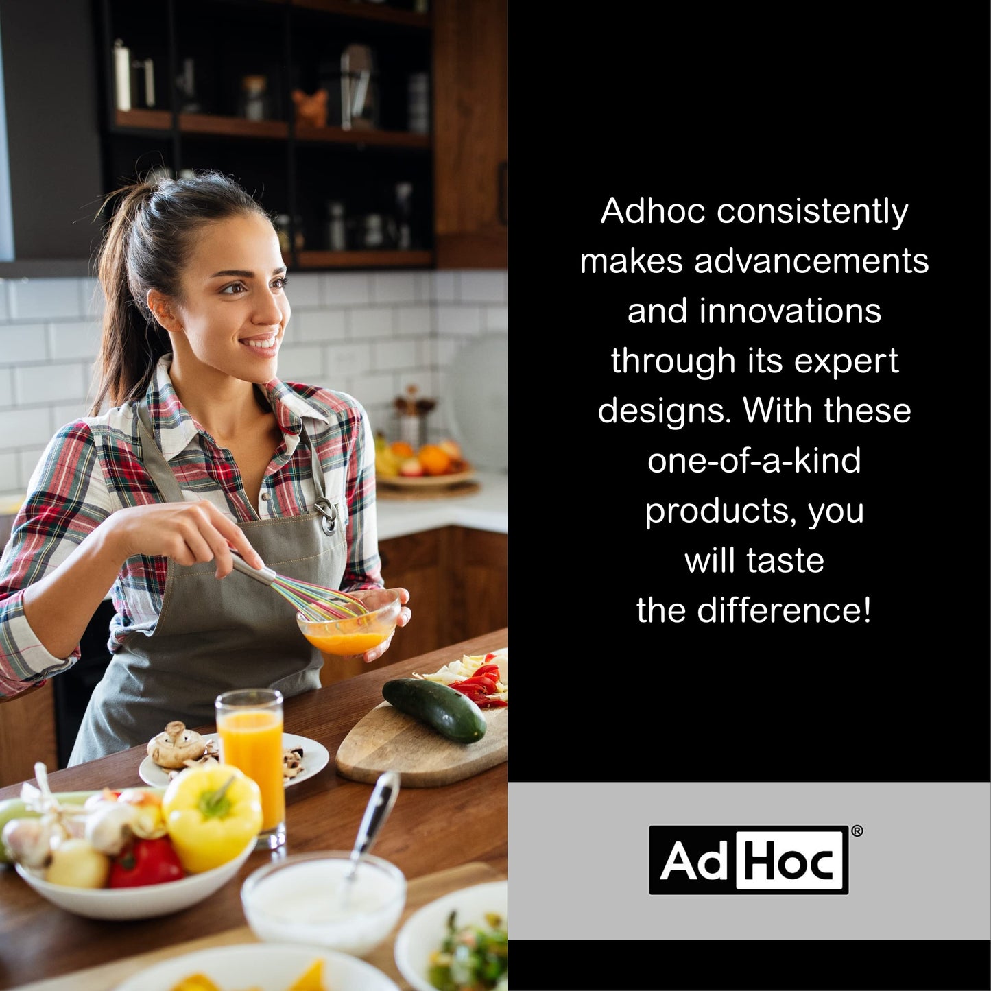 AdHoc Akasia Wood Salt or Pepper Mill - Salt & Pepper Seasoning Mill - Manual & Adjustable Grinder for Modern Kitchens