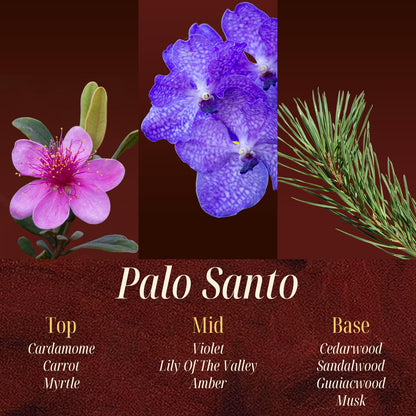 M&SENSE Palo & Santo Scented Candle | 90-Hour Burn, 16.6 oz | Long-Lasting for Mood Healing and Gifting | Natural Non-Toxic Soy Wax | for Bathroom, Kitchen, Office