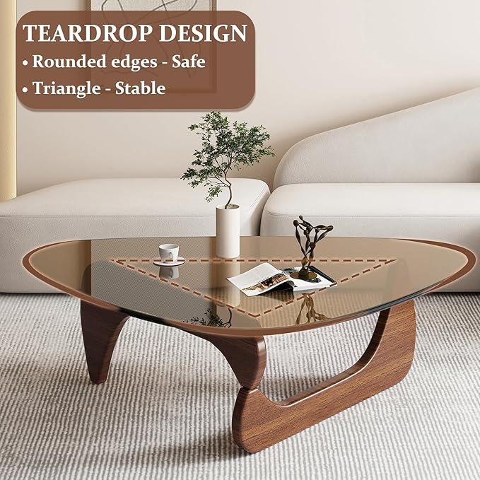 Glass Coffee Table, Triangle Coffee Table