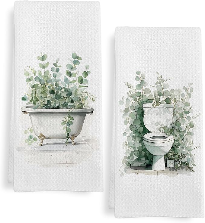 Sage Green Eucalyptus Hand Towels