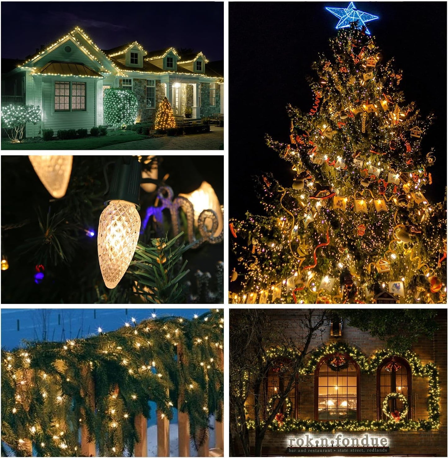 EMYMLITE C9 LED Christmas Light Bulbs, Shatterproof & Waterproof C9 LED Replacement Bulbs, 2700K Warm White Holiday Decor for Indoor & Outdoor Use, E17 Base (Warm White 50Pack)