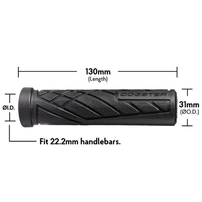 COGSTER Dash Bike Handlebar Slip-on Grips, Lightweight Rubber Grips for XC, MTB, BMX Bikes (Orange)