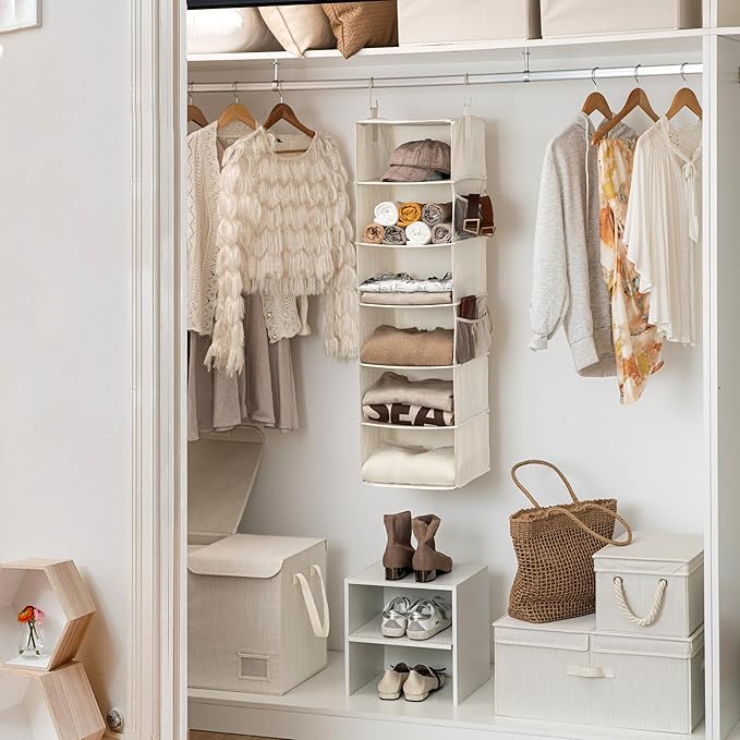 StorageWorks 6-Shelf Hanging Closet Organizer, Hanging Shelves