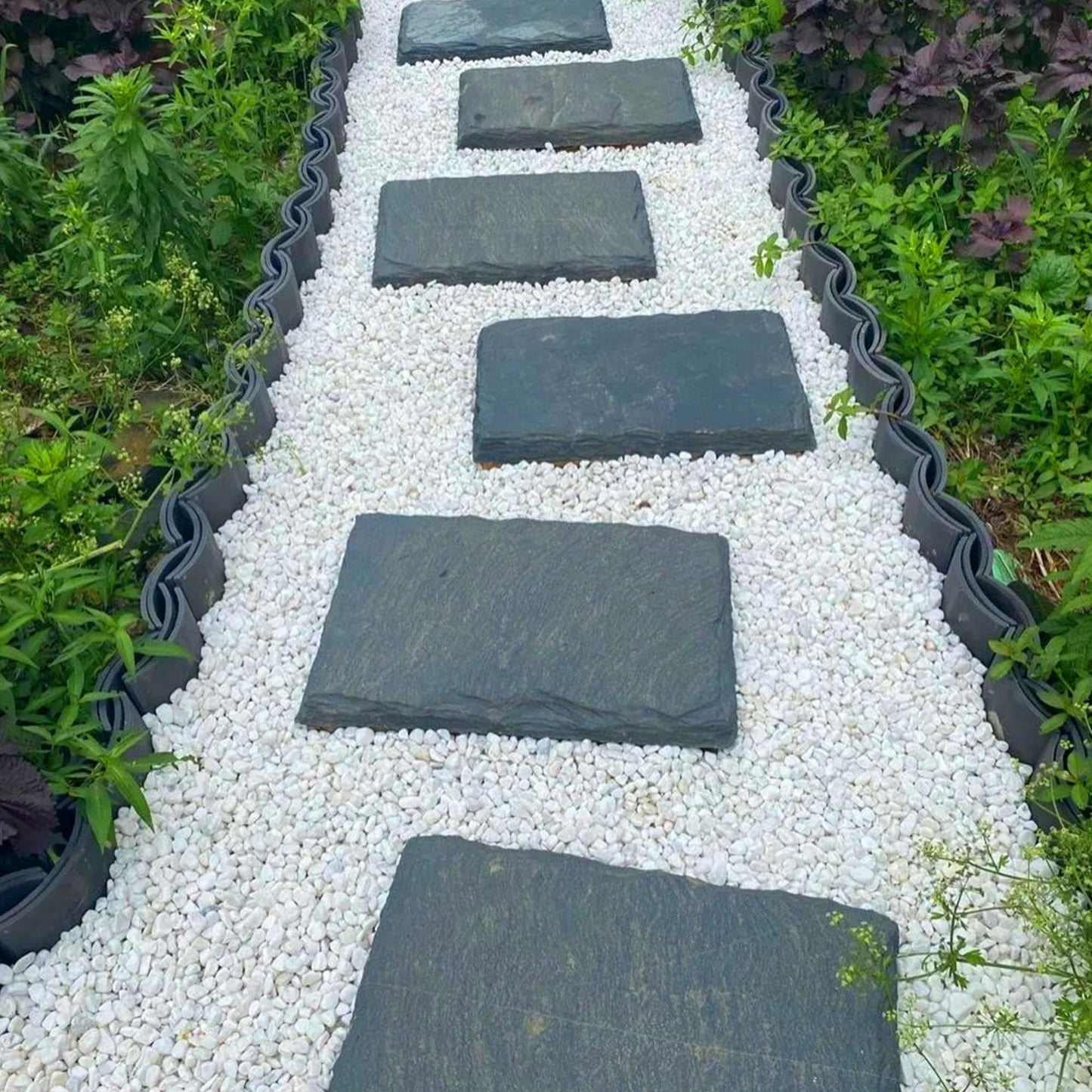 Mulctun 45LB Natural White Rocks, 1/4"-3/4" Garden River Rock,Decorative Pebbles Aquarium Gravel for Indoor Plants Garden Landscaping Terrarium Fish Tank and Outdoor Decoration