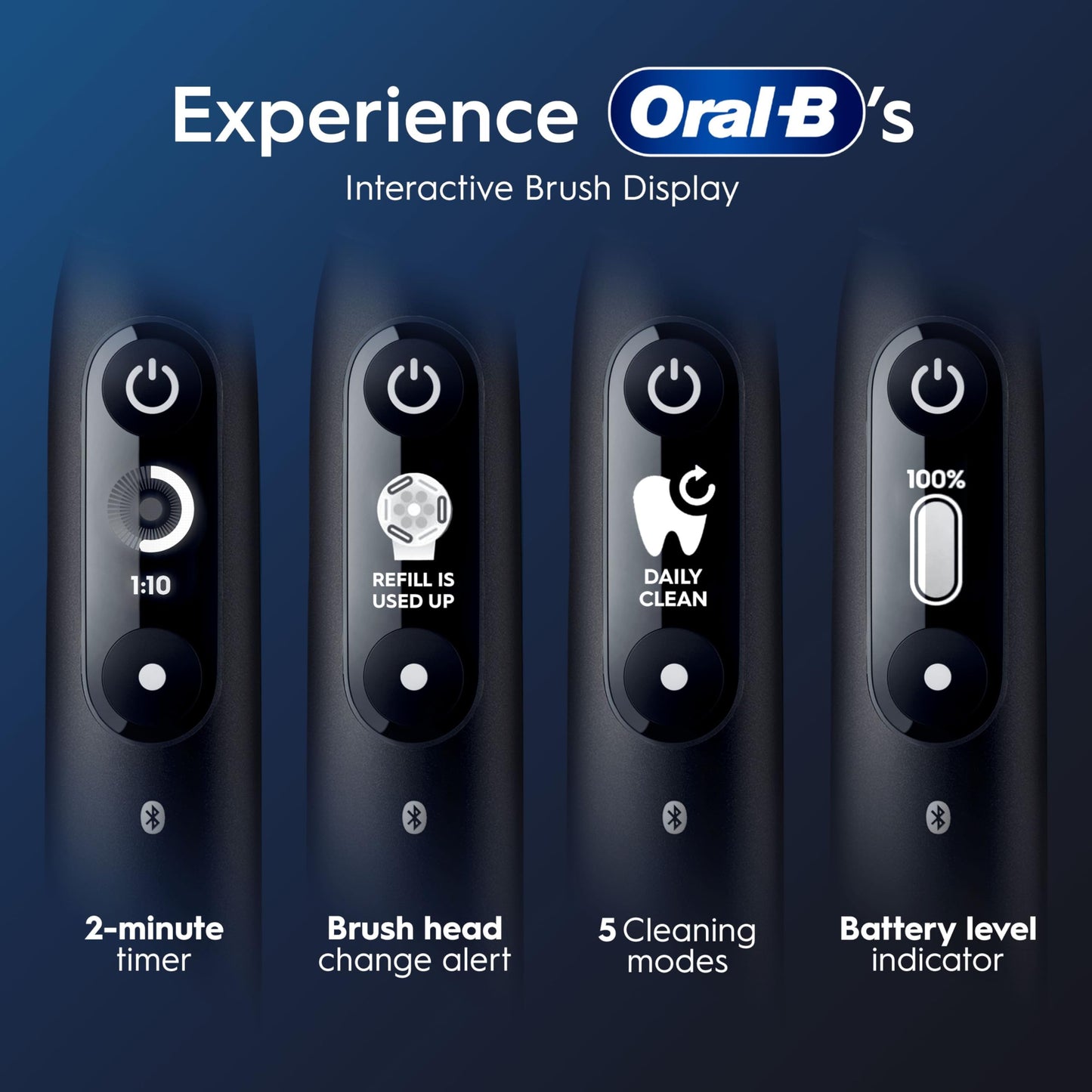 Oral-B iO6 Electric Toothbrushes For Adults, 1 Toothbrush Head, 5 Modes with Teeth Whitening, UK 2 Pin Plug, Black Lava, Travel Case Colour May Vary