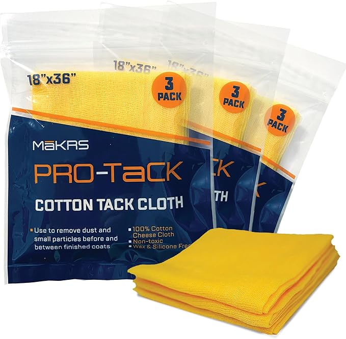 MāKRS 18" x 36" Pro-Tack Tack Cloth, Remove and Trap Dust Particles, 100% Cotton