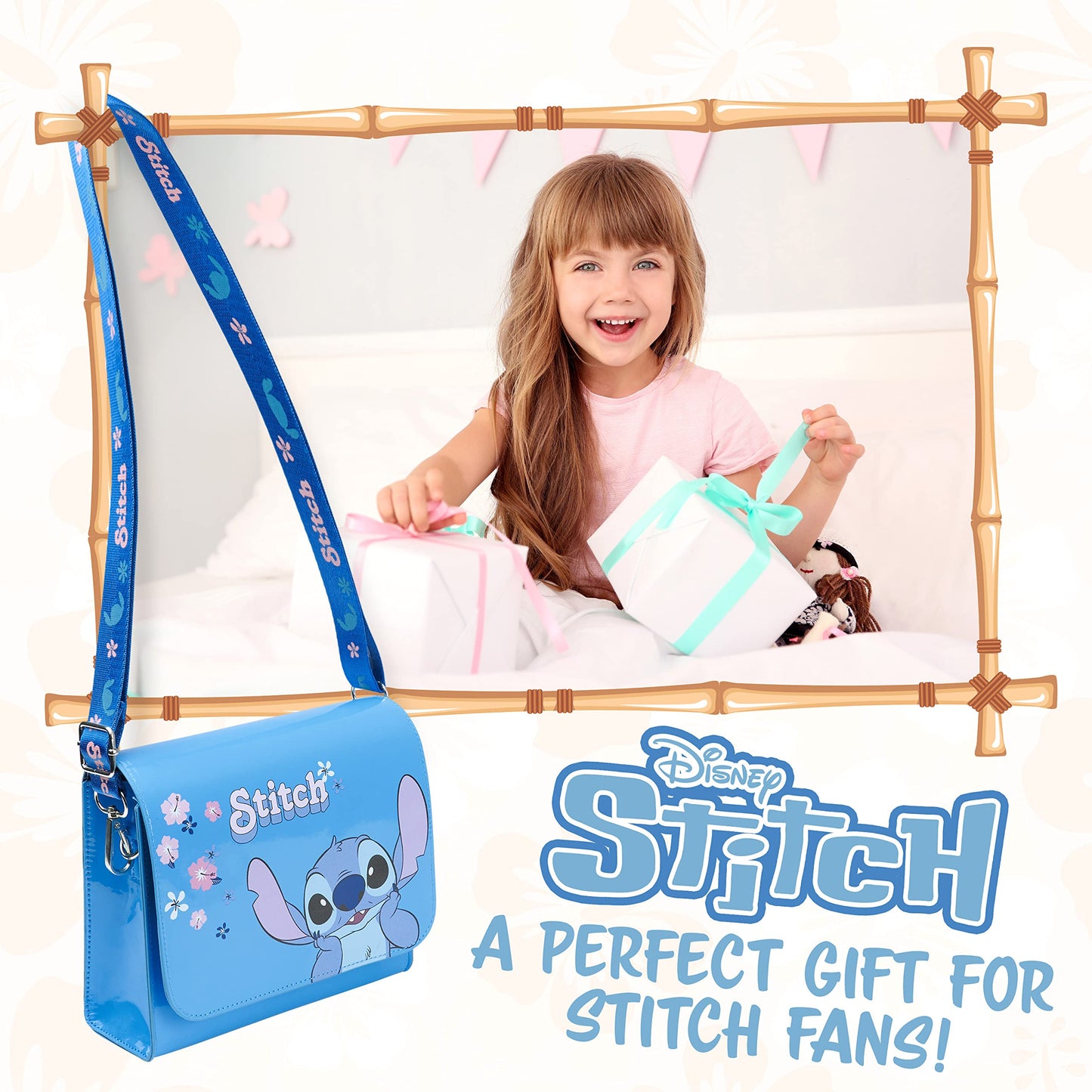 Disney Girl's Shoulder Bags Handbags, Blue Stitch, One Size