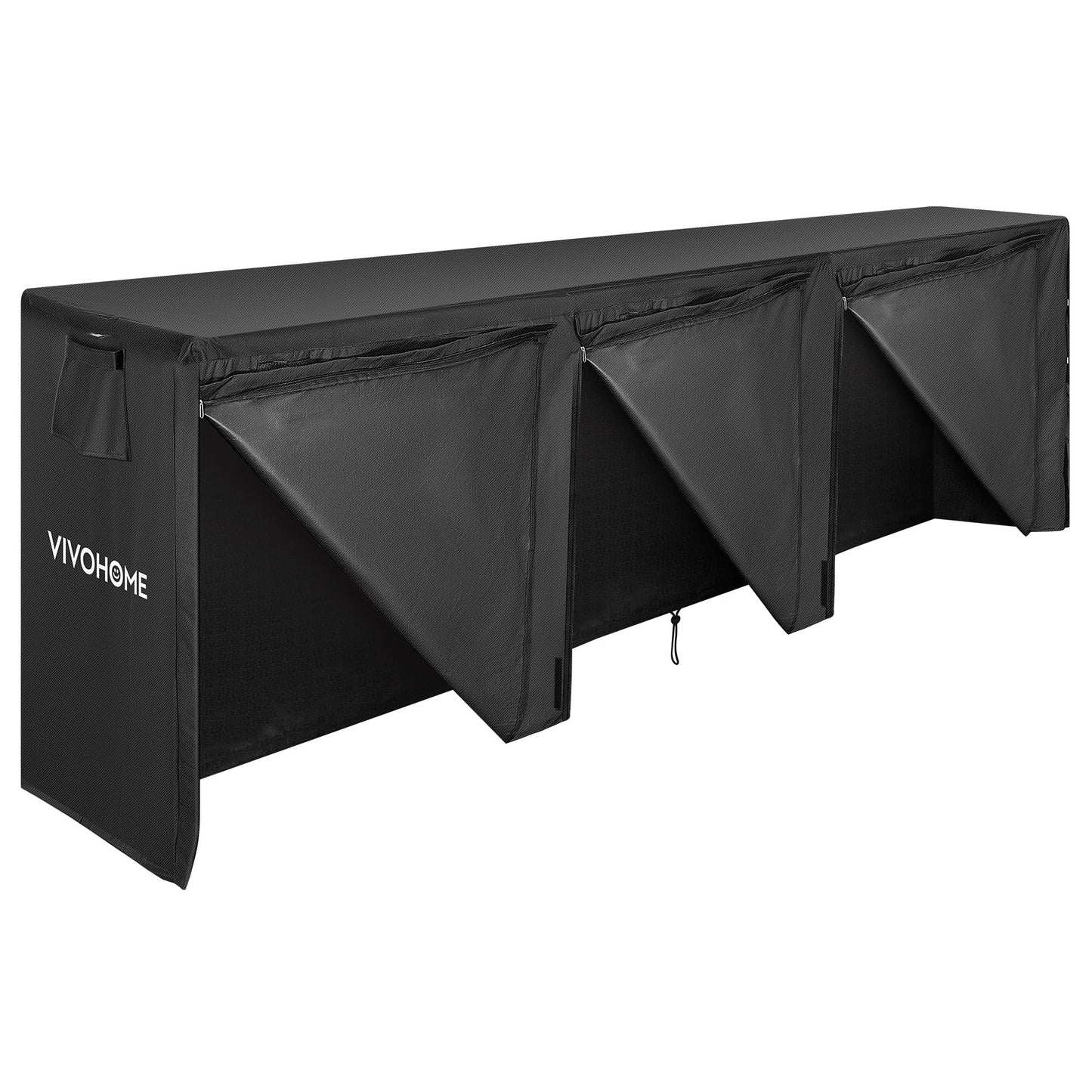 VIVOHOME Upgraded Heavy Duty 12 ft 3/4 Cord Firewood Rack Outdoor with Cover Combo Set 12ft Waterproof Firewood Log Rack Cover, Heavy Duty 600D Oxford Outdoor Weather Resistant