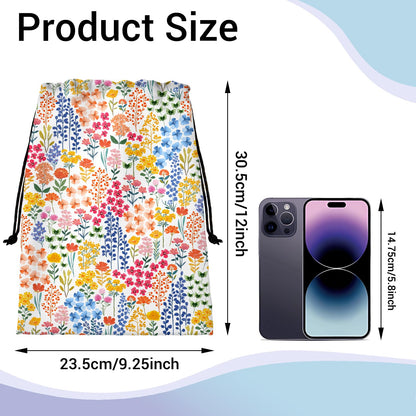 GAIIIIYOU Grip Bags for Gymnasts Plant Flowers Small Drawstring Gym Storage Pouch for Gymnasts