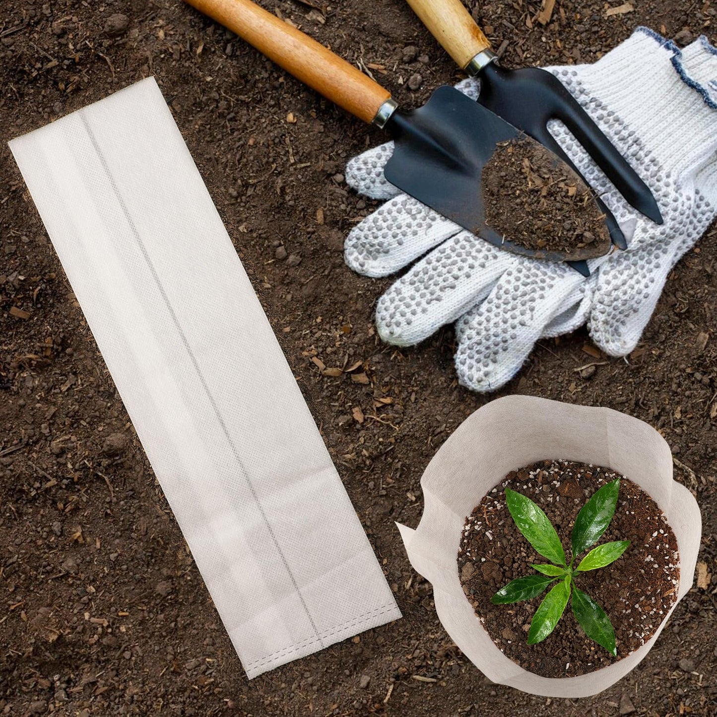 ENPOINT Fabric Grow Bags - 7.87x13.77 inches Breathable Seed Starter Plant Grow Bags for Seedling Pots, Nursery Pots for Plants, 50pcs