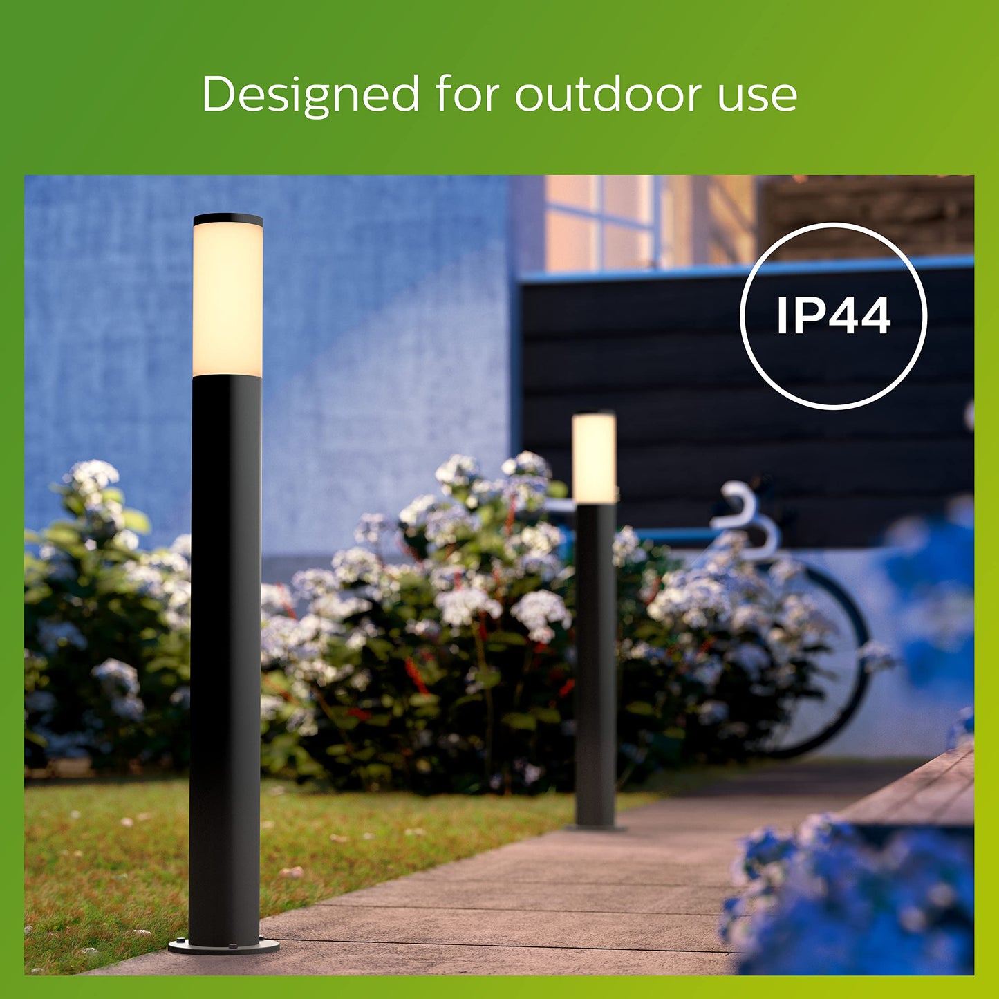 Philips LED Utrecht Outdoor Post Light 20W [Anthracite] Water Resistant IP44, for Garden, Patio and Terrace Lighting