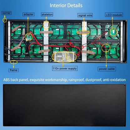 JINBLIZZARD 39"×14" Programmable Led Sign - Scrolling for Business Ads [Indoor/Outdoor] - Digital Message Board with WiFi Control