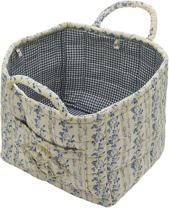 Quilted Fabric Storage Basket