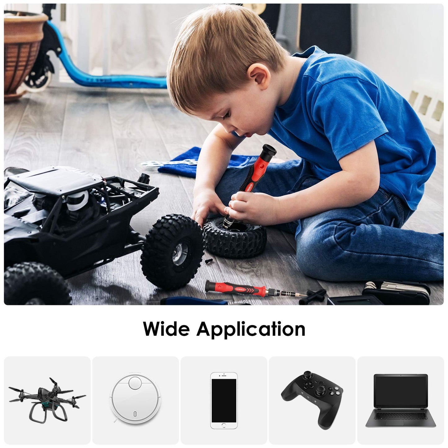 STREBITO Screwdriver Sets 142-Piece Electronics Precision Screwdriver with 120 Bits Magnetic Repair Tool Kit for iPhone, MacBook, Coumputer, Laptop, Tablet, PS4, Xbox, Nintendo, Eyeglasses, Jewelers