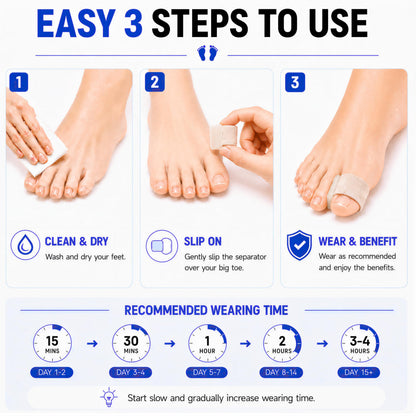 FULEEAN Big Toe Spacers,Hallux Valgus Corrector,Relieve Bunion Pain,Prevent Overlapping Toes, All-Day Comfort for Men & Women, Fits in Shoes.