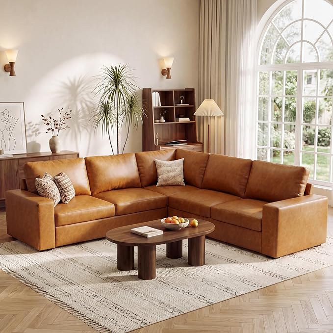 ABCASA Oversized Modular V Shaped Sectional Couches