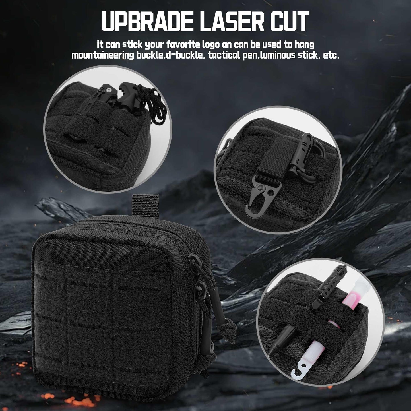 Small Admin Pouch Molle, Tactical Mini Utility Tool EDC Waist Belt Pouches Bag for Vest Backpack