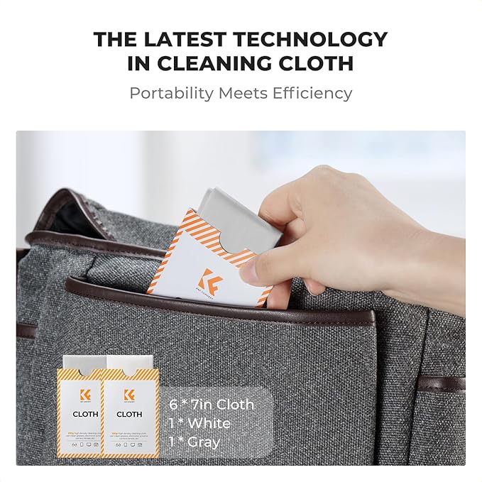 K&F CONCEPT 2 Pack Lens Cleaning Cloth | Microfiber Cleaning Cloth | Glasses