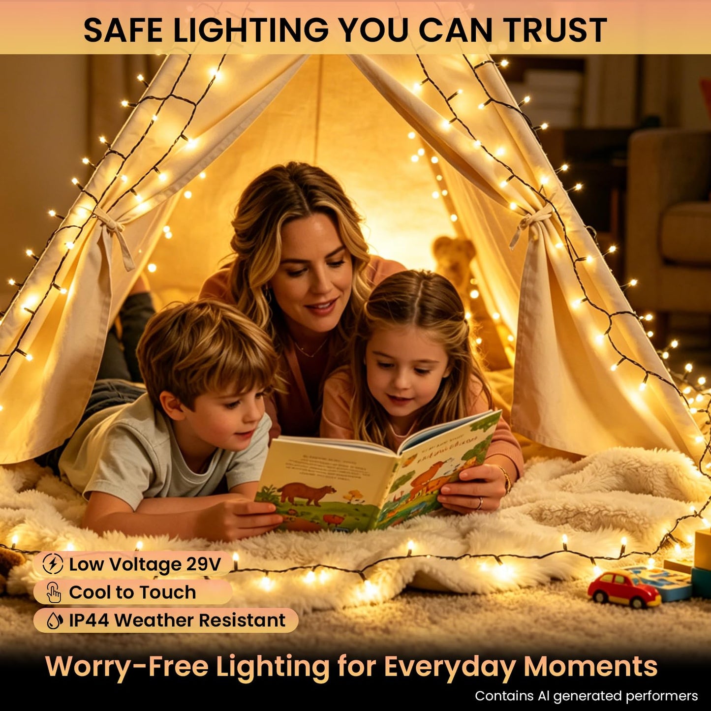 Dailyart 300 LED Warm White Christmas Lights: 36Ft Remote Control Fairy Lights with Timer - Waterproof Fairy Lights Firecracker Plug in String Lights for Garden Wedding Party