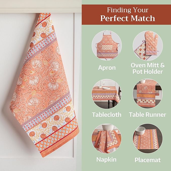 Maison d' Hermine Kitchen Towels Set of 3 100% Cotton 20" x 27.5" Reusable