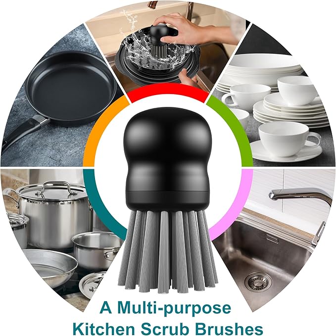 Mini Dish Brush for Cleaning Chicken Shredder, Palm Brush Dish Scrubber