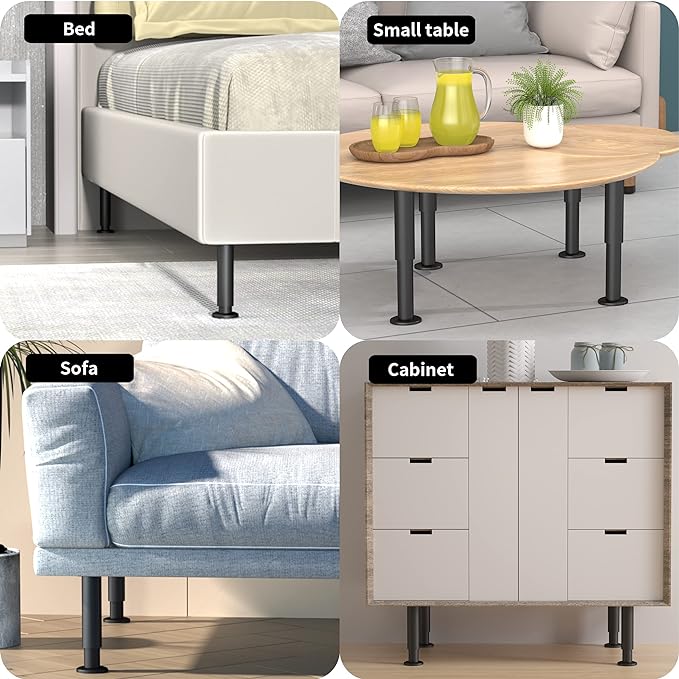 Wlrrcwdttc 2 Pcs Adjustable Height Bed Support Legs