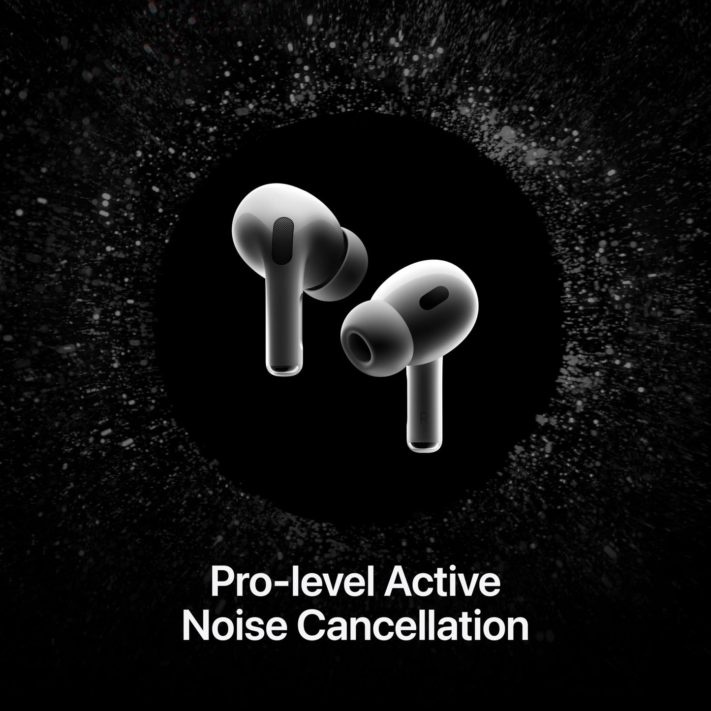 Apple AirPods Pro 2 Wireless Earbuds, Bluetooth Headphones, Active Noise Cancellation, Hearing Aid Feature, Transparency, Personalised Spatial Audio, High Fidelity Sound, H2 Chip, USB C Charging
