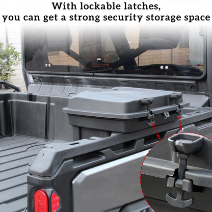 SAUTVS Double Layer Cargo Storage Box for Can-Am Defender/Commander, Removable Rear Cargo Box Bed Trunk Storage Bin for Can Am Defender HD5 HD7 HD8 HD9 HD10 Max/Commander Accessories