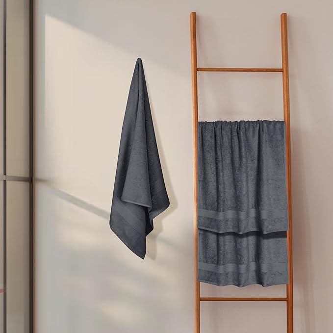 GLAMBURG Premium Cotton 4 Pack Bath Towel Set