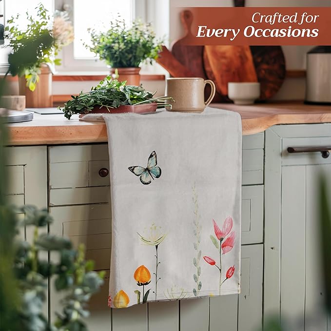 Maison d' Hermine Kitchen Towels Set of 3 100% Cotton 27.50" x 20" Reusable