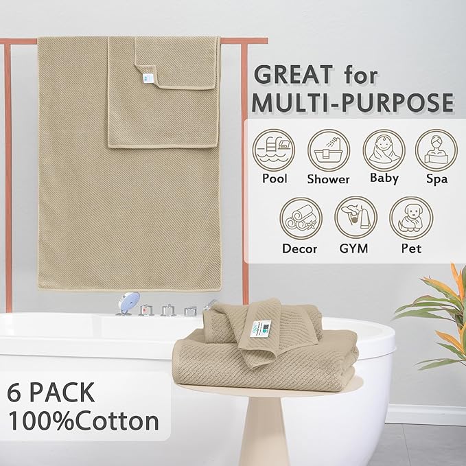 VOOVA & MOVAS Tan Bath Towels
