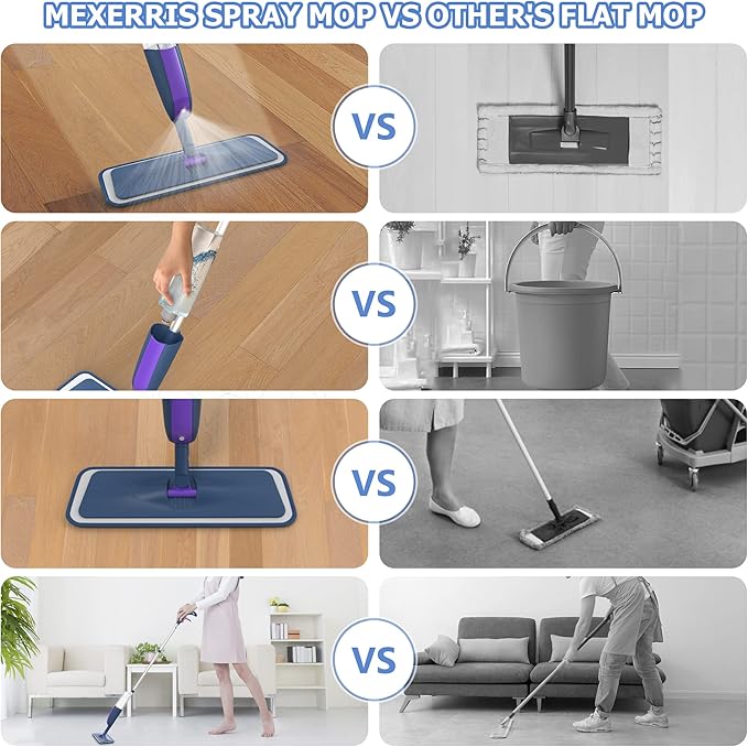 Spray Mops for Hardwood Floors Cleaning: MEXERRIS Wet Mop