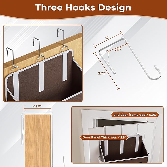 2 Packs 5-Tier Over the Door Storage Organizer