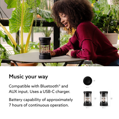BALMUDA Combo Pack The Speaker The Lantern Gray | Rechargeable Portable Bluetooth Speaker & Rechargeable LED Lantern