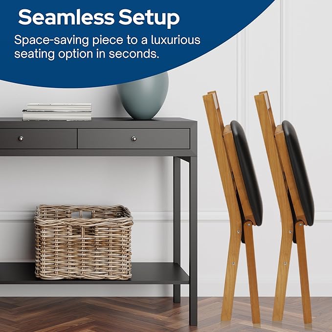 MECO Stakmore True Mission Wooden Folding Chairs