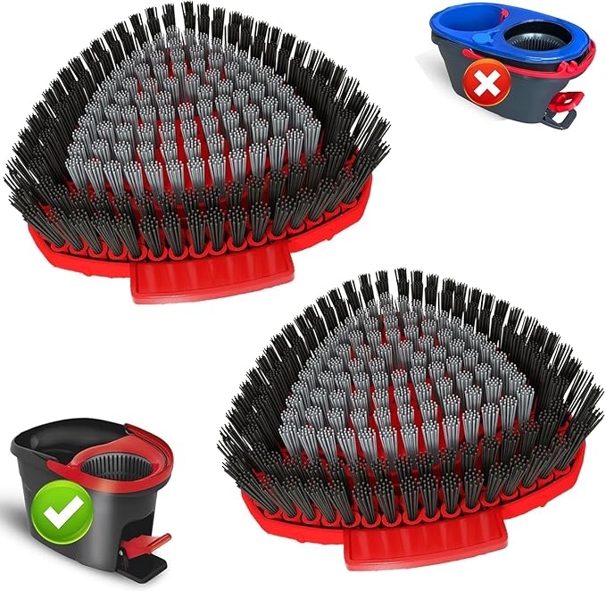 2 Pack Scrubber Mop Replace Head Compatible