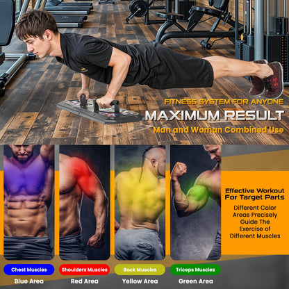 Ultimate 20-in-1 Push Up Board with Accessories – Multi-Functional Strength Training System for Home Workouts | Includes Jump Rope, Resistance Bands, & Professional Pushup Bars for Total Body Fitness