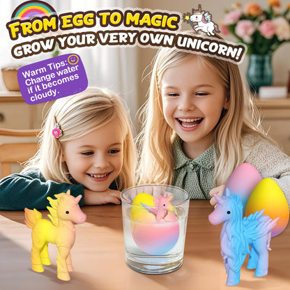 Unicorn Hatching Rainbow Eggs for Kids - 6 Pack Unicorn Toys for Boys & Girls, Birthday Easter Basket Stuffers Gift Ideas for Kids 3+ Year Old - Girl Gifts for Ages 3 4 5 6 7 8