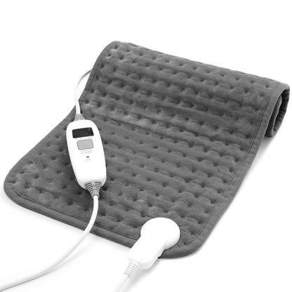 Electric Heating Pad for Back Pain Relief & Cramps - 6 Heat Settings,Auto Shut Off,Moist Heat Options,Portable Heated Pads for Neck/Shoulder Machine Washable Gift for Men Women,Grey,12"x24"