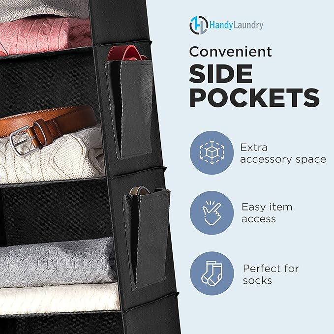 Handy Laundry Hanging Closet Organizer