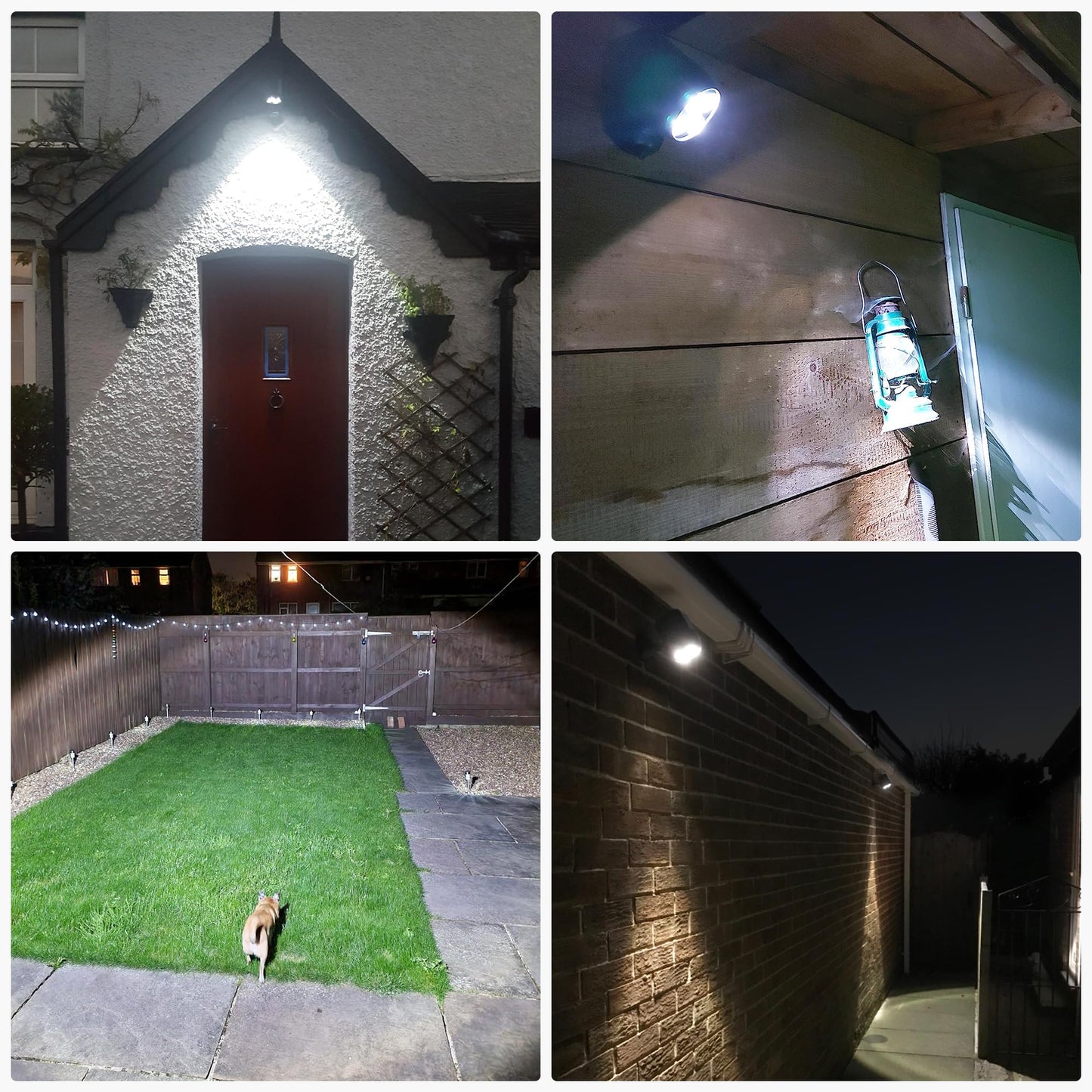 NICREW Battery Powered Outdoor LED Security Light 1 Pack, PIR Motion Sensor Spotlight, Weatherproof Outdoor Wall Light for Gardon Walkways, 600 Lumen