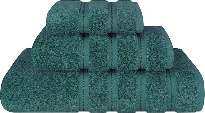 American Soft Linen Premium 3 Piece Towel Set, 1 Bath Towel 1 Hand Towel 1