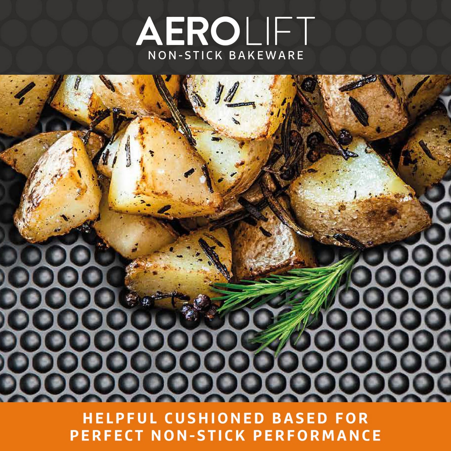 PRESTIGE Aerolift Baking Trays for Oven Non Stick Set of 3 - Dishwasher Safe Oven Trays Set with Extra Large Handles, Durable Carbon Steel Roasting Tins with 5 Year Guarantee, Black, 3 Piece Set