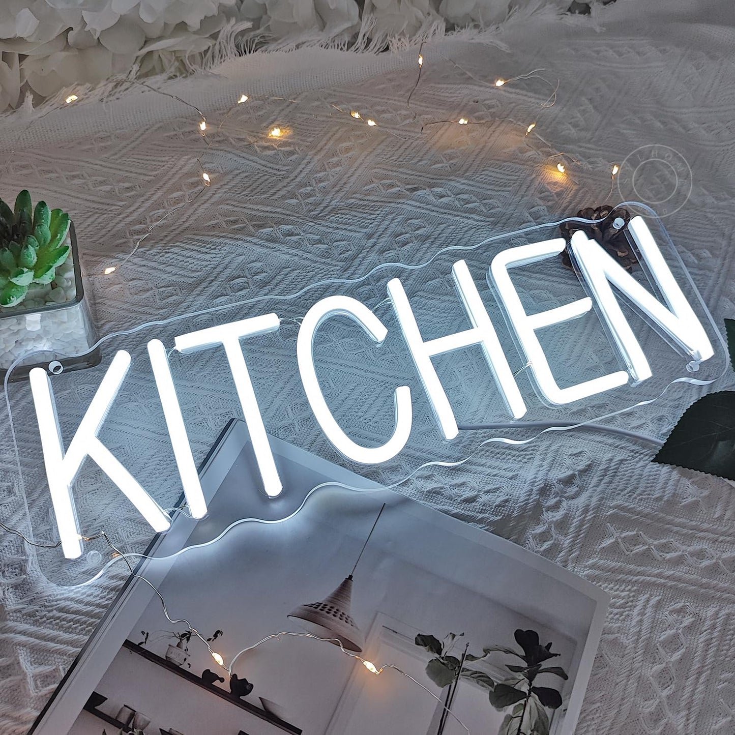 SYLHOME Kitchen Led Neon Light Sign Home Restaurant Wall Sign Decor Luncheonette Hotel Canteen Cooking Room Party Decor Birthday Christmas Gifts USB 15.75"X5.12"
