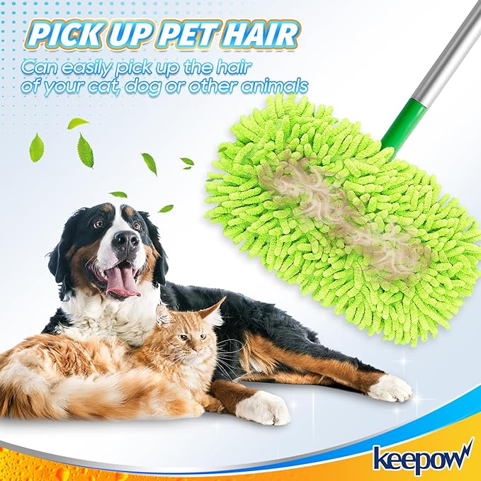 KEEPOW Reusable Microfiber Mop Pads Compatible