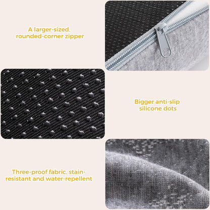 Kohentact Bed Guard for Toddlers Foldable and with Pad from Foam Bed Bumpers Rail with Dual Non-Slip Pads Waterproof Washable Soft Removable Cover Safe Bed Rail for Kids Seniors