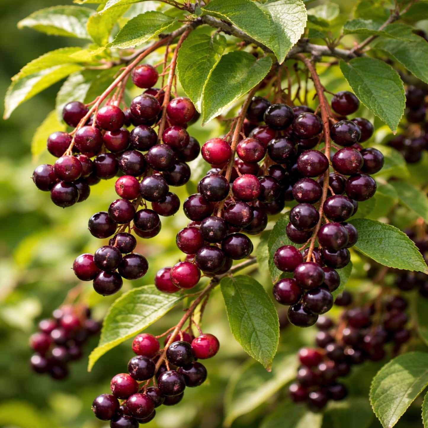 3 Chokecherry Tree Live Plants (Prunus virginiana) – Hardy Native Fruit Shrub – Edible Dark Red Berries – Fast Growing Outdoor Landscaping Plant – Well Rooted Ft Starter Plant
